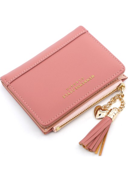 Bayan Cüzdanı Basit ve Çok Yönlü Püsküllü Çanta Fermuarlı Çanta Elli Çanta Boş Para Çanta Bayan Kısa Cüzdan (Yurt Dışından) fırsatları