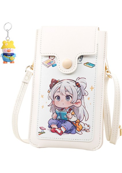 Dokunmatik Ekranlı Kız Telefon Çantası Sevimli Bayan Tek Omuz Crossbody Çanta Ince Mini Cüzdan (Yurt Dışından)