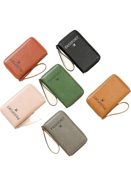 Taşınabilir Büyük Kapasiteli Çok Kart Yuvası Kart Tutucu Pasaport Tutucu Depolama Fermuarlı Uçak Bileti Cep Telefonu (Yurt Dışından) fırsatları