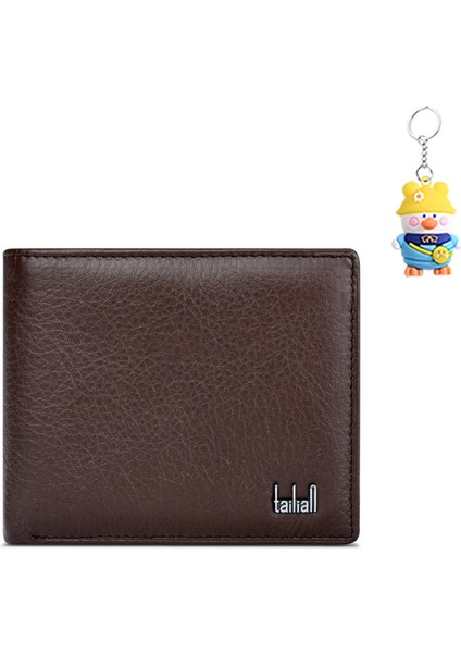 Erkek Cüzdan Kısa Iş Çoklu Kart Yuvası Cüzdan Kart Tutucu (Yurt Dışından)