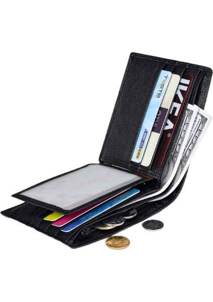 Erkek Cüzdan Kısa Iş Çoklu Kart Yuvası Cüzdan Kart Tutucu (Yurt Dışından) modelleri
