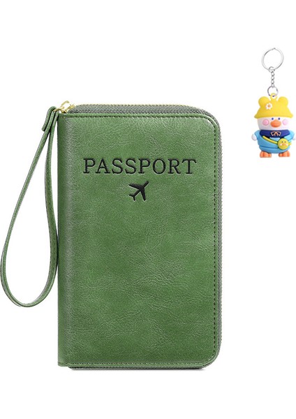 Taşınabilir Büyük Kapasiteli Çok Kart Yuvası Kart Tutucu Pasaport Tutucu Depolama Fermuarlı Uçak Bileti Cep Telefonu (Yurt Dışından)