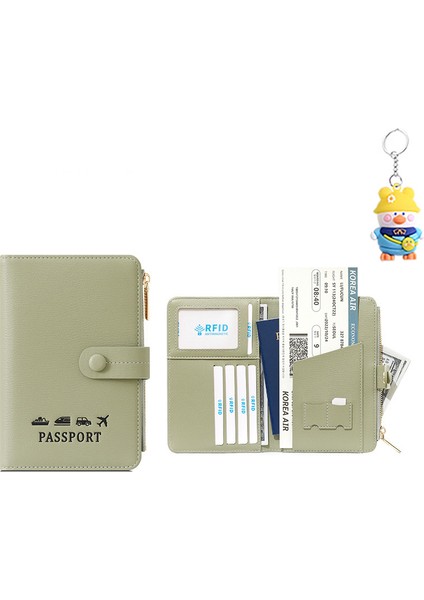 Seyahat Pasaport Çantası Belge Koruma Defteri Depolanabilir Belge Kılıfı Cüzdan Kart Tutucu (Yurt Dışından)