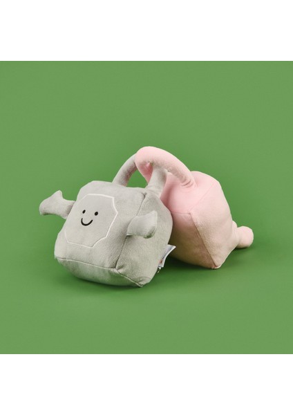 Soft Kilit Figürlü 2'li Yastık - Pembe / Gri