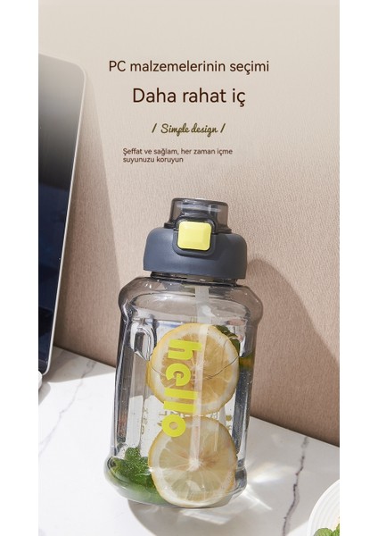 Kullanımlı Bardak, Sevimli Erkek ve Kadın Pipetli Bardak, Taşınabilir Uzay Bardak, Büyük Kapasiteli Sızıntı Geçirmez Plastik Bardak, Açık Hava Spor Su Şişesi Su Bardak (Yurt Dışından)
