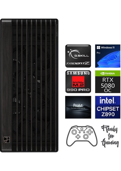 Proart Gaming Ultra Intel Ultra 9 285K 192GB 4tb M2 Rtx 5080 Oc Tuf W11P Masaüstü Bilgisayar