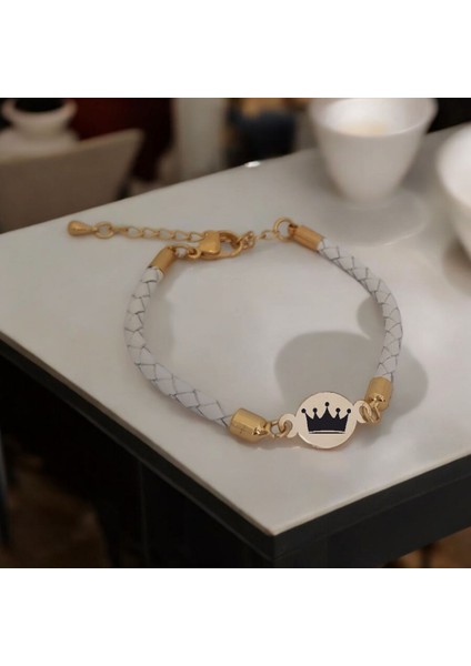 Altın Plakalı 14 Ayar Kadınlar İçin Özel Tasarımlı Kral Bilekliği