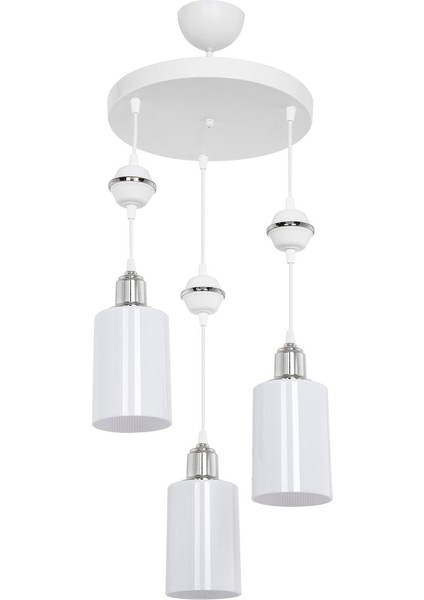 Akses Küre Krom 3'lü Opal Salon Yemek Odası Oturma Odası Antre Mutfak Çocuk Odası Yatak Odası Avize fiyatları