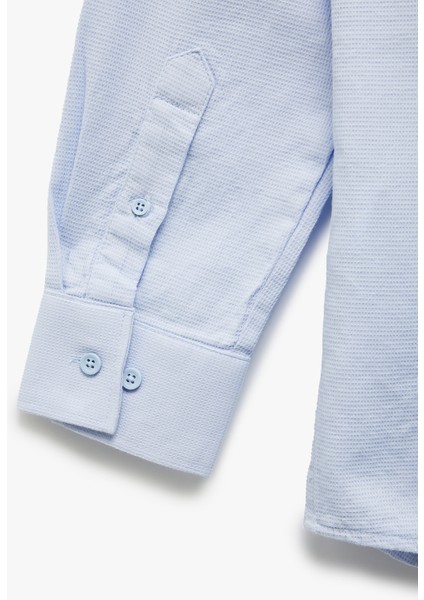 Pamuklu Slim Fit Uzun Kollu Italyan Yaka Gömlek fırsatları