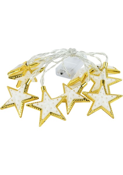 LED Yıldız Ay Işığı Dizisi 1.65M 10 Işık USB Modeli Yıldız-Sıcak Beyaz (Yurt Dışından)