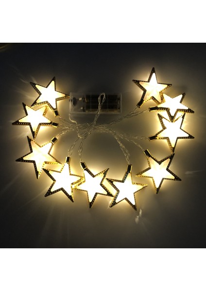 LED Yıldız Ay Işığı Dizisi 1.65M 10 Işık USB Modeli Yıldız-Sıcak Beyaz (Yurt Dışından) fiyatları