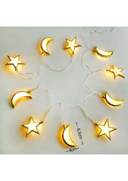LED Yıldız Ay Işığı Dizisi 1.65M 10 Işık USB Modeli Yıldız-Sıcak Beyaz (Yurt Dışından) modelleri