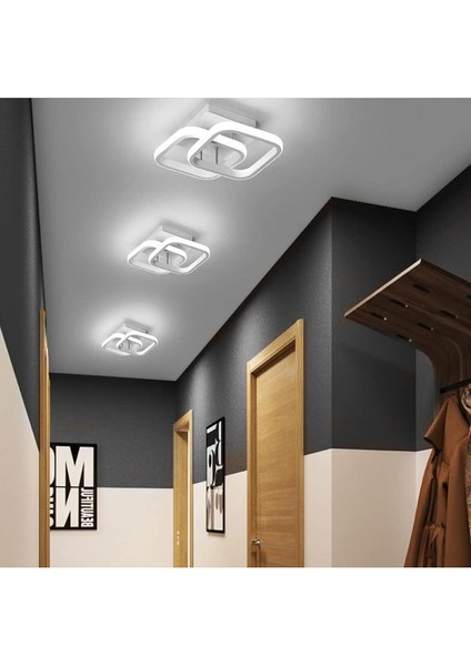 Kare hol,antre,yatak odası,çocuk odası ıçin modern led avize beyaz kasa beyaz ışık 1 adet fiyatları