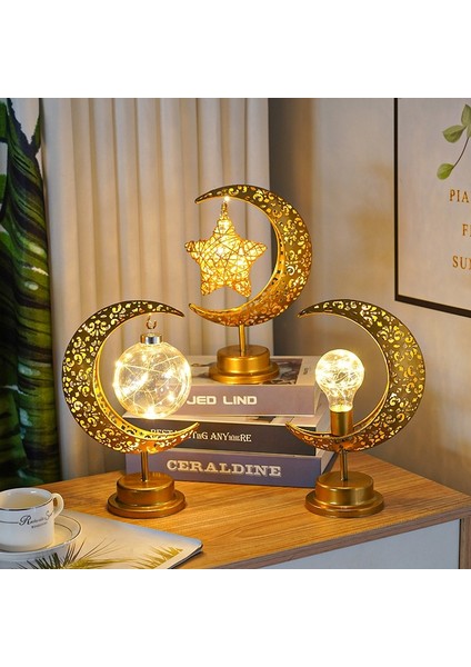 LED Ferforje Ay Lambası Rattan Yıldız (Yurt Dışından)