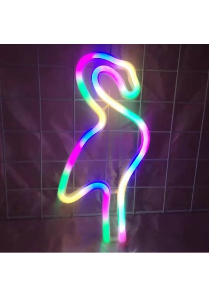 Neon LED Moding Işığı, Güç Kaynağı: USB Renkli Flamingo (Yurt Dışından)