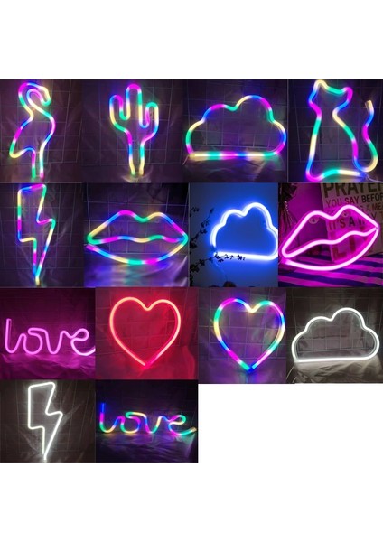 Neon LED Moding Işığı, Güç Kaynağı: USB Renkli Flamingo (Yurt Dışından)