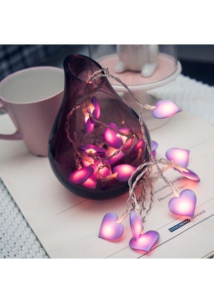 LED Peri Işıkları Aşk Kalp Aydınlatma Yatak Odası Ev Decoracion 3m 20LED Pembe (Yurt Dışından) modelleri