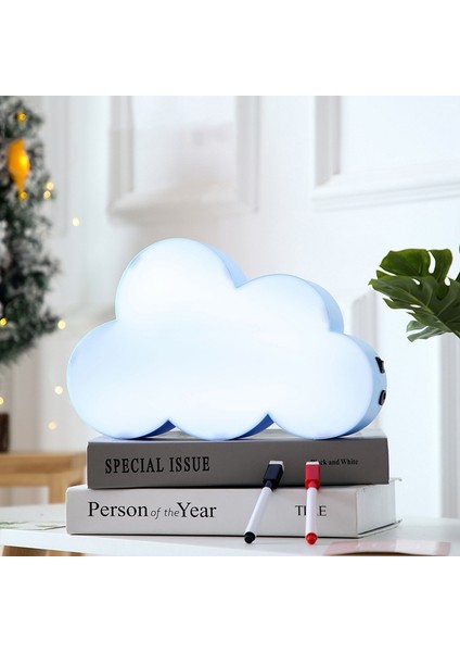 HS-007 Bulut LED Mesaj Panosu Işık Kutusu Mavi (Yurt Dışından)