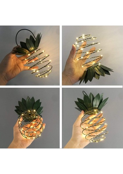 30 LED Açık Demir Ananas Dize Güneş Fener Teleskopik Avize Modern Sundurma Işık (Yurt Dışından)