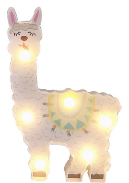 LED Boyalı Fener Alpaka Gece Lambası Beyaz Dil (Yurt Dışından)