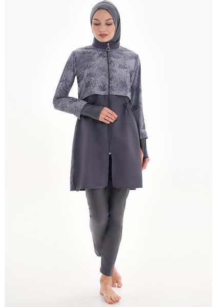 Tam Kapalı Tesettür Mayo 2322 Pera Düz Gri fiyatları