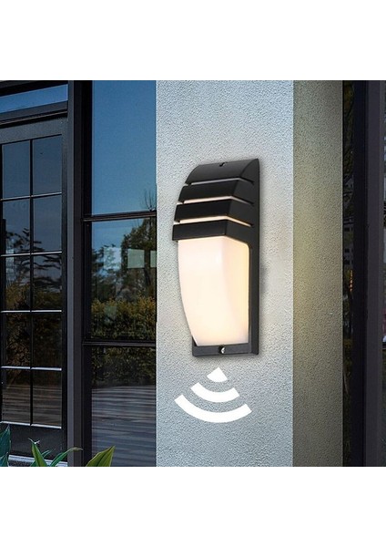 Elektrik Ile Çalışır, Karanlıkta Hareket Gördükçe Yanar, Radar Sensörlü 24 Watt Beyaz Işık Aplik