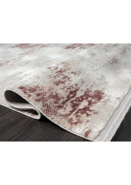 Sofia Gri Halı Lila Detaylı Modern Desen Akrilik Tozuaz Salon Halısı Yatak Odası Halısı modelleri