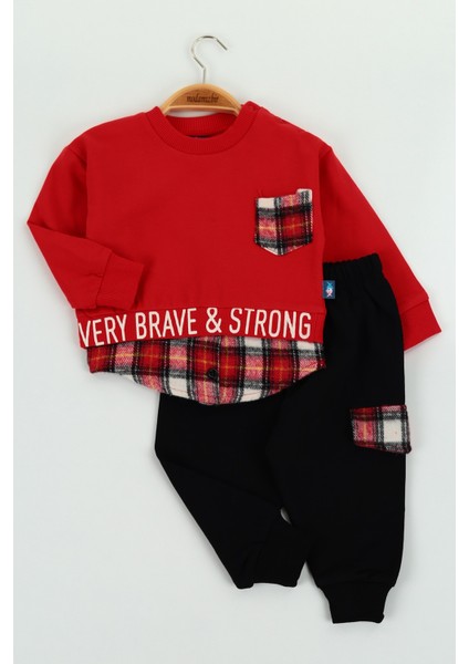 Very Brave Baskılı Ikiiplik Erkek Ikili Takım