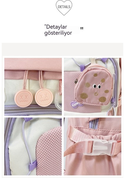 Ortaokul Okul Çantası Kadın Büyük Kapasiteli Yüksek Görünümlü Sırt Çantası Yeni Sevimli Rahat Öğrenci Sırt (Yurt Dışından) fiyatları
