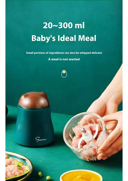 Little Bei Bear Bebek Ek Gıda Makinesi Blender Bebek Bebek Ek Gıda Alet Seti Öğütme Püresi Çok Fonksiyonlu Ek Gıda Ikram Makinesi (Yurt Dışından)