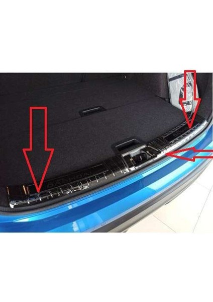 Nissan Qashqai Uyumlu 2014 2020 Arka Tampon Eşiği Krom