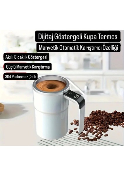 Otomatik Karıştırıcı Kupa Termos Bardak Dijital Sıcaklık Göstergeli Şarjlı fırsatları
