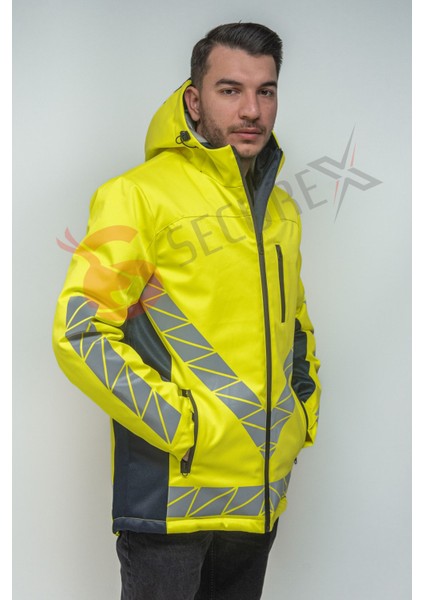 Hi-Vis Kışlık Yönetici Montu Reflektörlü