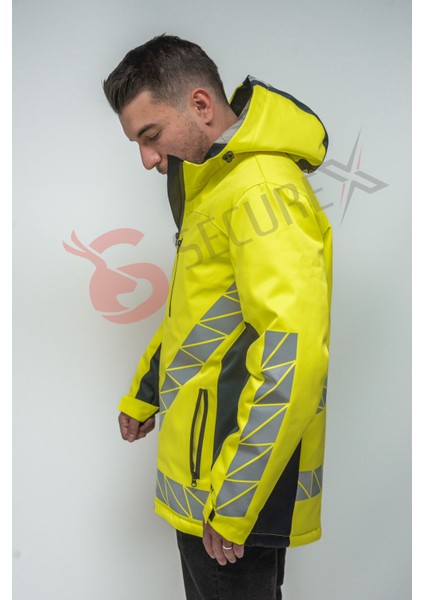 Hi-Vis Kışlık Yönetici Montu Reflektörlü