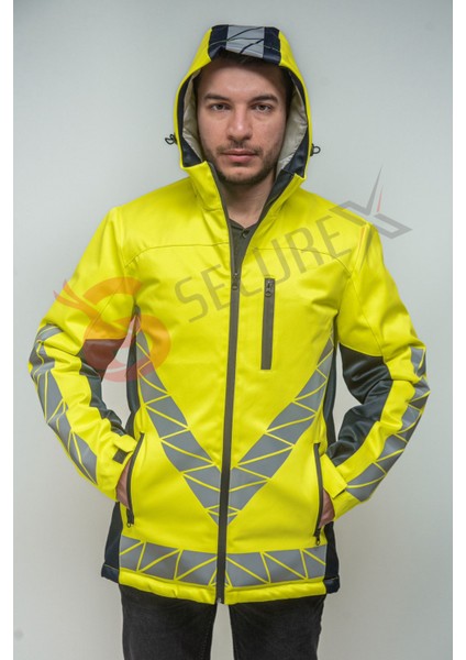Hi-Vis Kışlık Yönetici Montu Reflektörlü