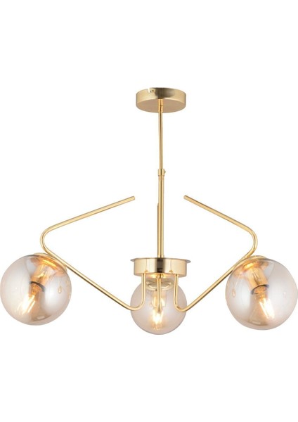 Mildred 3'lü gold bal camlı modern sarkıt genç odası mutfak yatak odası salon sarkıt avize