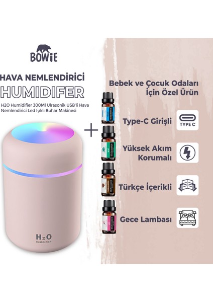 Çocuk ve Bebek Odaları İçin Hava Nemlendirici Buhar Makinası
