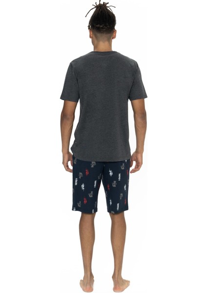 U.s. Polo Bisiklet Yaka T-Shirt, Cepli ve Desenli Şort Takım modelleri
