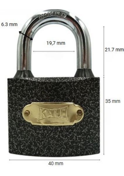 Asma Kilit Döküm 40 mm