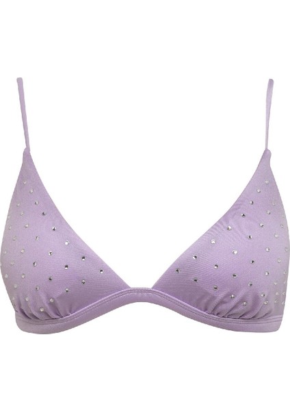 Regular Fit Desenli Üçgen Bikini Üstü-Fall in Love C4421AX24HS