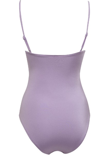 Regular Fit İnce Askılı Taşlı Mayo-Fall in Love C4418AX24HS