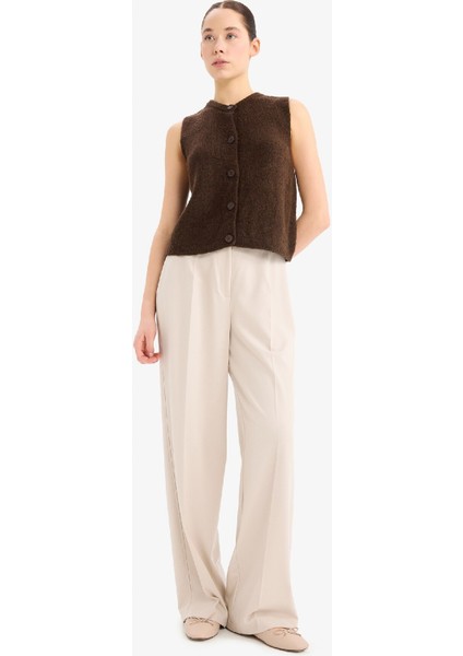 Standart Boy Kumaş Palazzo Pantolon Wide Leg Geniş Bol Paça Basic Düz Yüksek Bel C6402AX25SP fiyatları