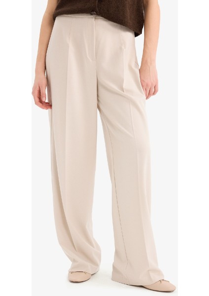 Standart Boy Kumaş Palazzo Pantolon Wide Leg Geniş Bol Paça Basic Düz Yüksek Bel C6402AX25SP indirimleri