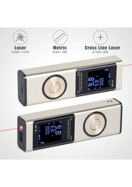 40M/60M Akıllı Dijital Lazer Mesafe Ölçer Mesafe Taşınabilir Mesafe Ölçer Mesafe Ölçer Mini Elde Taşınabilir Mesafe Ölçme Aleti Ölçer (Yurt Dışından) fiyatları