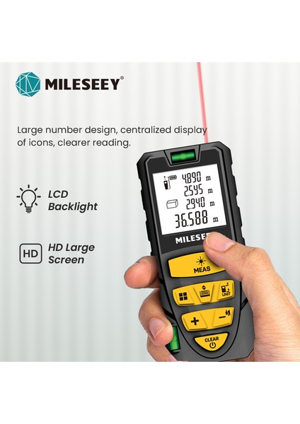 Mıleseey Lazer Mesafe Ölçer S2 40M 60M 80M 100M 120M Lazer Mesafe Ölçer Trenas Çoklu Ölçüm Fonksiyonlu Lazer (Yurt Dışından) fırsatları