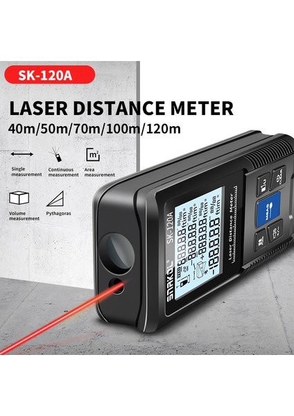 Snakol Mesafe Ölçer 40M/50M/70M/100M/120M Lazer Mesafe Ölçer Bant Mesafe Ölçer Ölçüm Cihazı Araçları Dijital Cetvel Test Aracı (Yurt Dışından) fırsatları