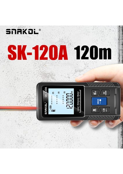 Snakol Mesafe Ölçer 40M/50M/70M/100M/120M Lazer Mesafe Ölçer Bant Mesafe Ölçer Ölçüm Cihazı Araçları Dijital Cetvel Test Aracı (Yurt Dışından) modelleri