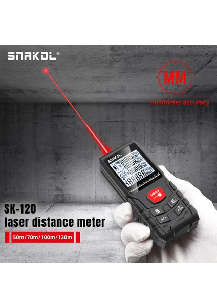 Snakol Lazer Mesafe Ölçer 50M 70M 100M 120M Mesafe Ölçer Dijital Mesafe Ölçer Trena Rulet Cetvel Mesafe Ölçme Bant Aracı (Yurt Dışından) fiyatları