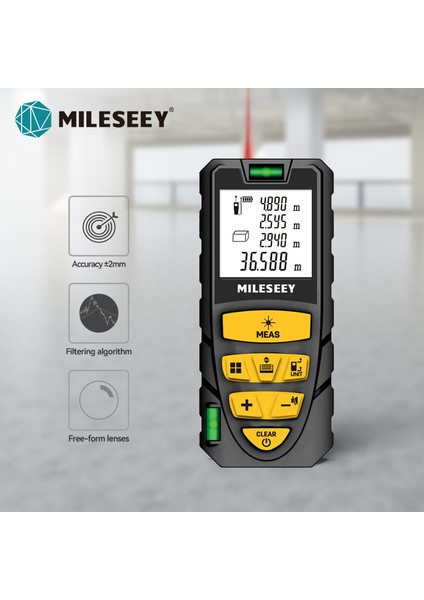 Mıleseey S2 Lazer Ölçüm Bandı 40M 60M 80M 100M 120M Çift Yatay Balon Lazer Mesafe Ölçer (Yurt Dışından) modelleri