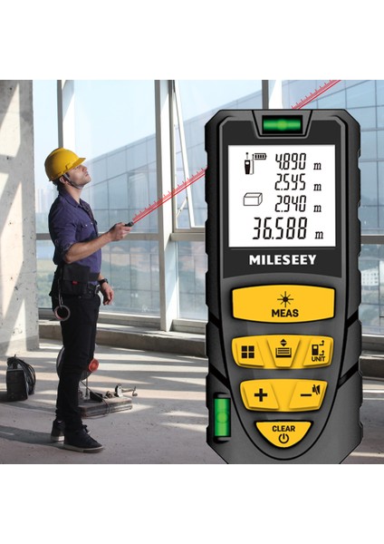 Mıleseey Lazer Şerit Metre S2 40M 60M 80M 100M 120M Lazer Mesafe Ölçer Trenas Çoklu Ölçüm Fonksiyonlu Lazer (Yurt Dışından) modelleri